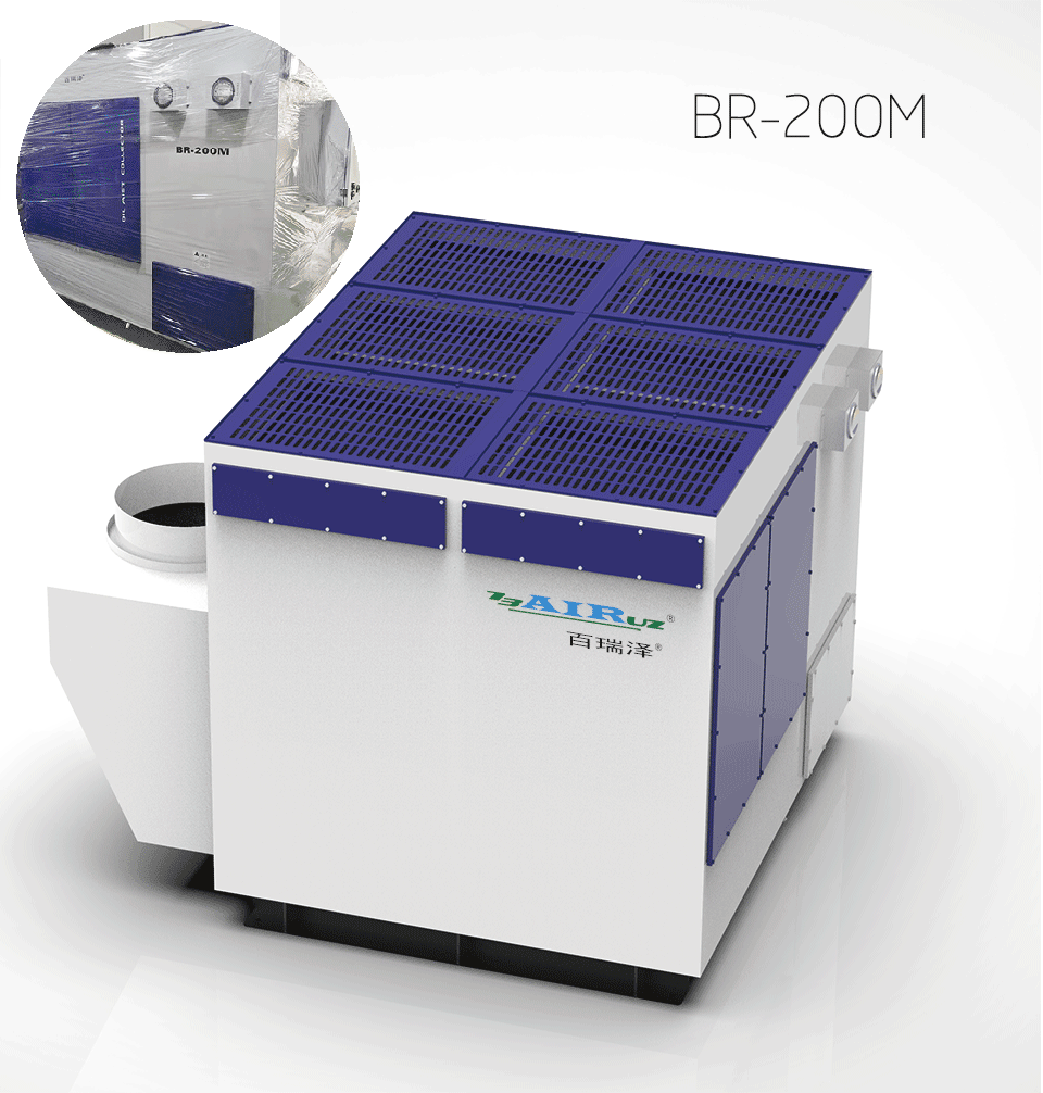 BR-M系列立式油雾收集器安装应用与CNC设备配套案例