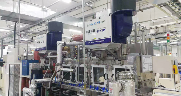 BE系列油雾收集器在高速加工中心上的顶置式安装与排油设置案例